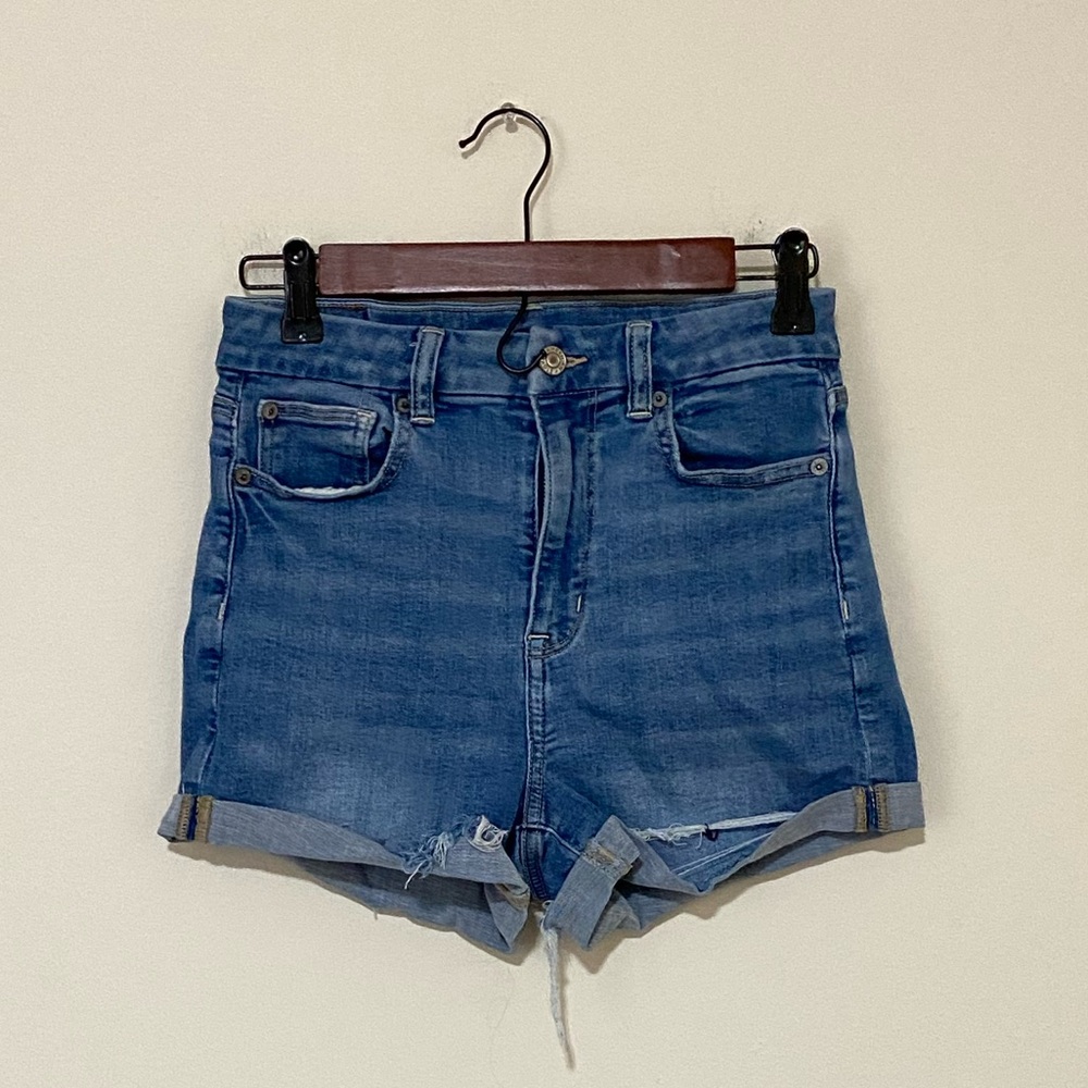 American Eagle Outfitters Curvy Hi-Rise Shortie Jean Shorts Size 4